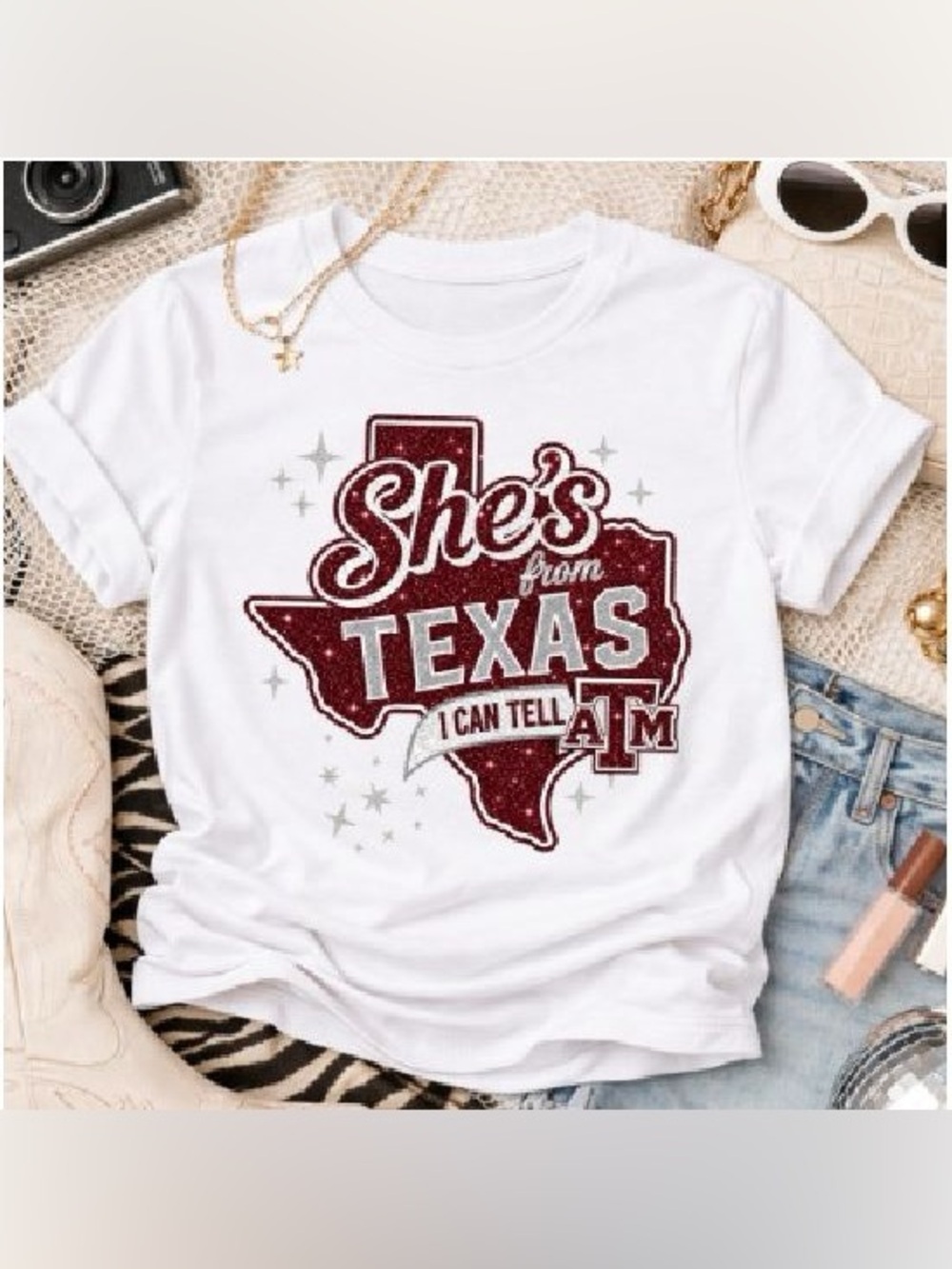BRAND NEW WITH TAGS She’s From Texas Aggie Graphic Tee